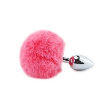 Metal Anal Plug with Bunny Tail and Plush Ears / Cute Rabbit Cosplay Adult Sex Toy - EVE's SECRETS